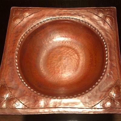 R.B. Reitz Hammered Copper Bowl