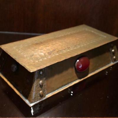 R.B. Reitz Hammered Copper Lidded Box