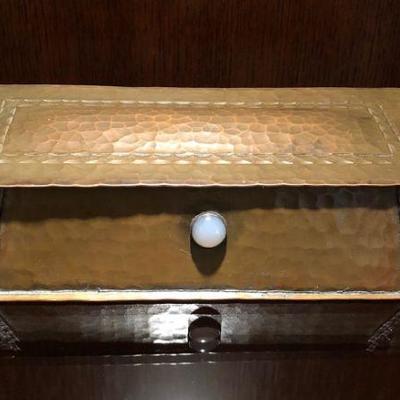 R.B. Reitz Hammered Copper Lidded Box