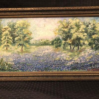 Ollie Butler Bluebonnet Oil Painting 