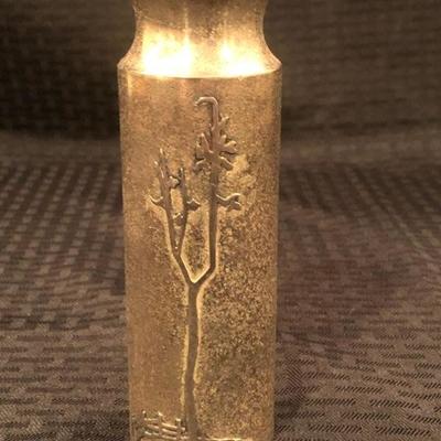 Silver Crest Bronze Bud Vase