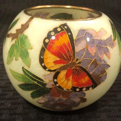 Small Plique-A-Jour CloisonnÃ© vase
