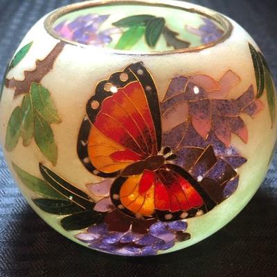 Small Plique-A-Jour CloisonnÃ© vase