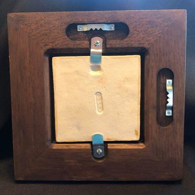 Framed Door Pottery Dragonfly Tile (yellow)