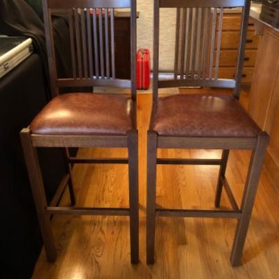 Zimmerman Arts & Crafts Barstools, Pair