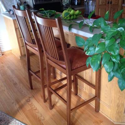 Zimmerman Arts & Crafts Barstools, Pair