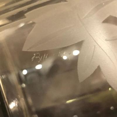 Etched Glass Vase