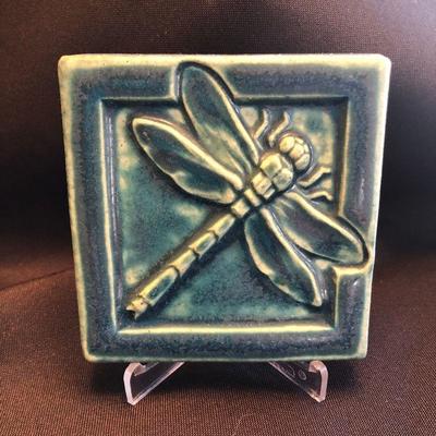 Pewabic Pottery Dragonfly Tile