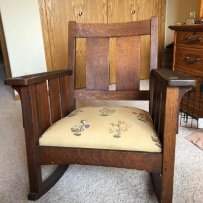 Antique Lifetime Arts & Crafts Rocking Chair