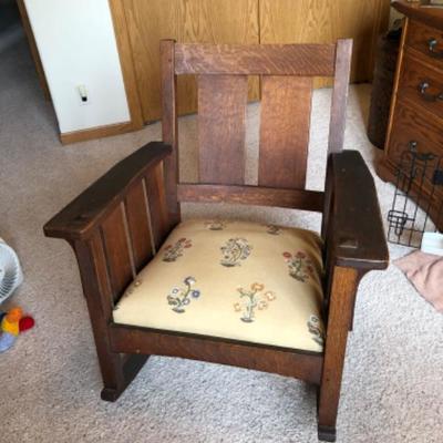 Antique Lifetime Arts & Crafts Rocking Chair