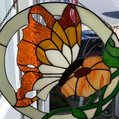 Butterfly stained glass