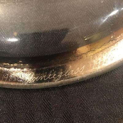 Set Of Three Annieglass Plates