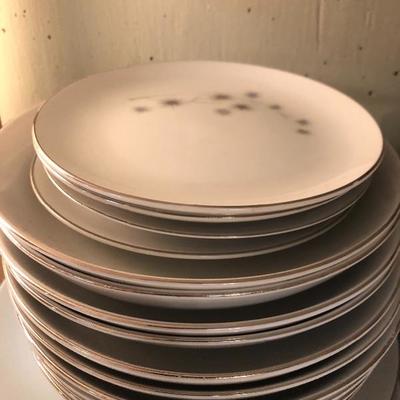 Vintage Starburst Silver Rimmed Dish Set