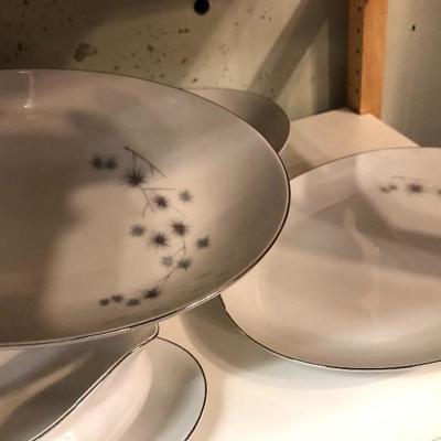 Vintage Starburst Silver Rimmed Dish Set