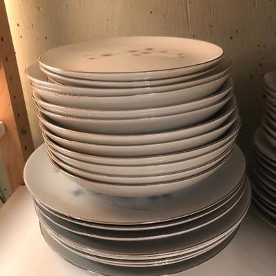 Vintage Starburst Silver Rimmed Dish Set