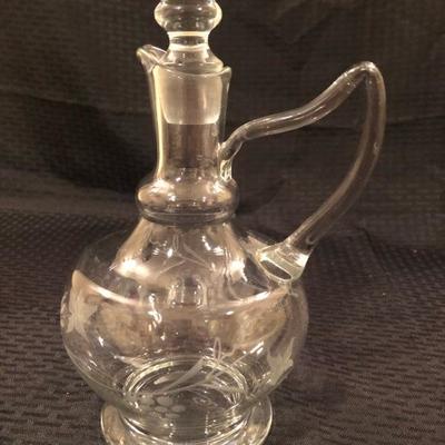 Etched Crystal Decanter