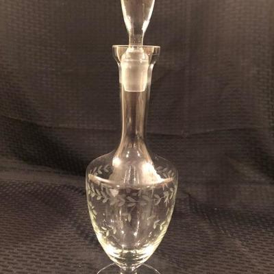 Etched Crystal Decanter