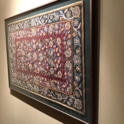 Archivally Framed Handmade Silk Prayer Rug