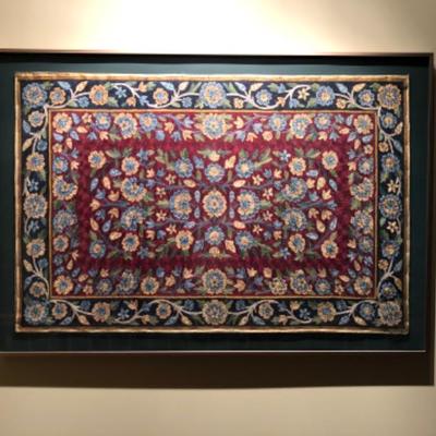 Archivally Framed Handmade Silk Prayer Rug