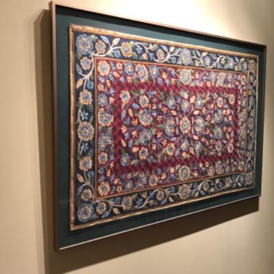 Archivally Framed Handmade Silk Prayer Rug