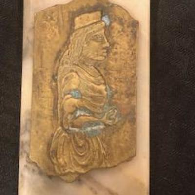 Bronze and Marble Greek Plaques