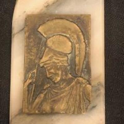 Bronze and Marble Greek Plaques