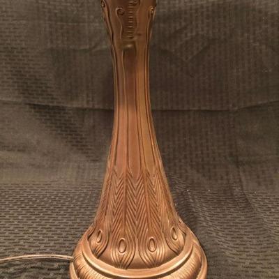 Art & Crafts Style Polished Rock Table Lamp