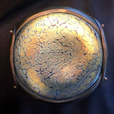 Loetz Art Glass & Bronze Dish (small imperfection as seen in last pic)