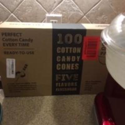 COTTON CANDY MACHINE and 100 CANDY CONES