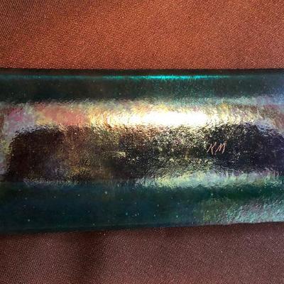 Art Glass Tray -signed