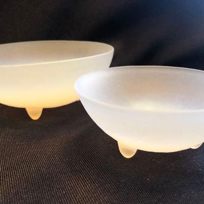Pair Of Opalescent Glass Bowls