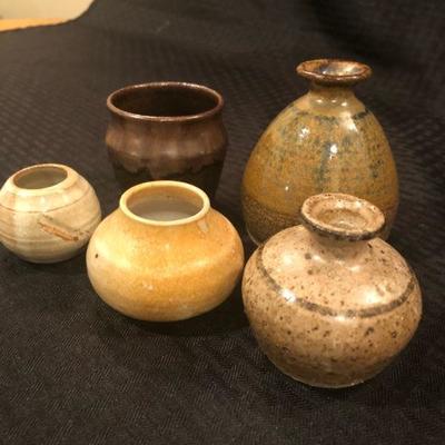Group of 5 Small Pieces of Studio Pottery