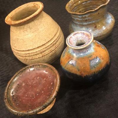 Set of 4 Small Pieces of Studio Pottery
