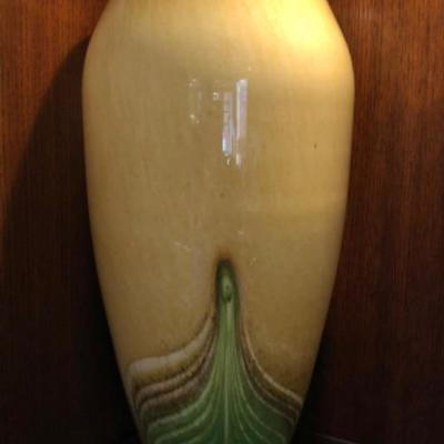 Tall Murano Pulled Feather Vase