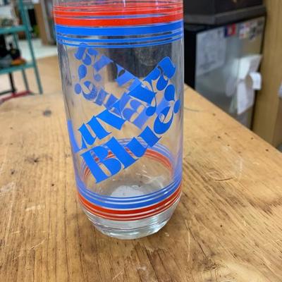 Houston oilers luv ya blue glass cup