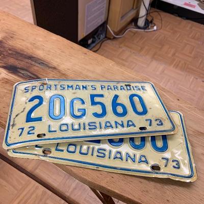 Matching Louisiana license plates 