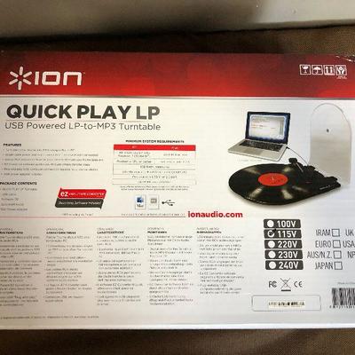 Lot #31 ION Quick Player LP to MP2 Turntable 
