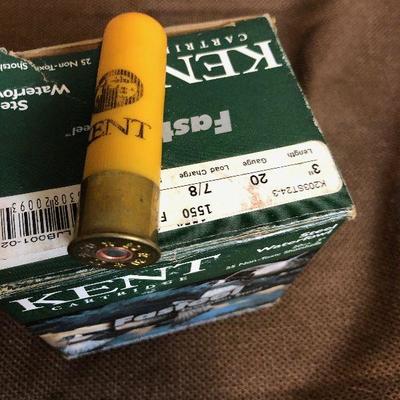 Lot #33 Box of Kent 20 gauge Shotgun shells (25)
