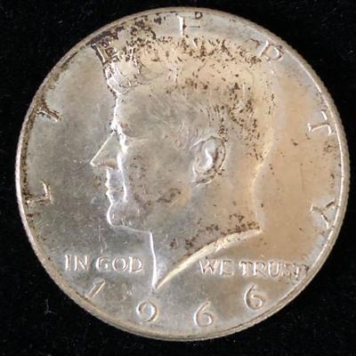 Lot #64  (1) 1966 Kennedy half dollars 40% Silver