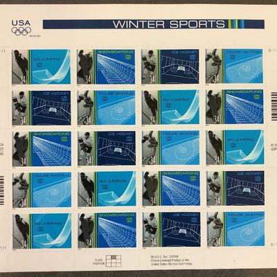 Lot #68 (20) Winter Sports 34Cents 