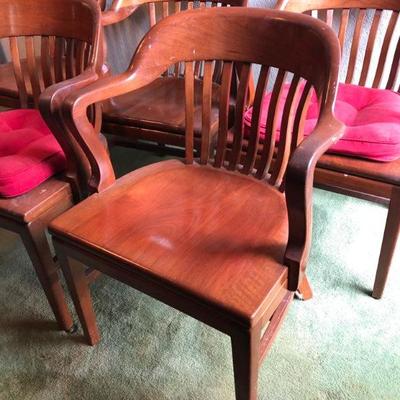 Lot 3 Set of 5 Mission Style Chairs