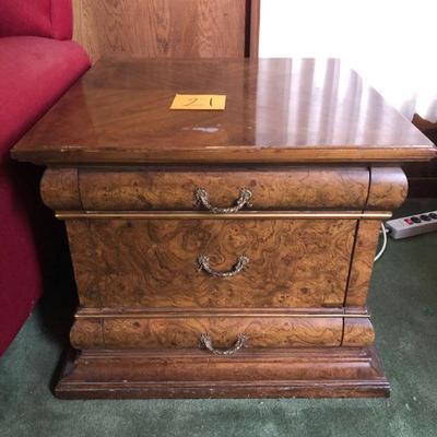 Lot 21 3 Drawer Side Table