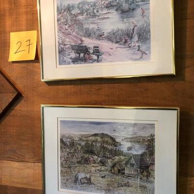 Lot 27 Pair of Signed Serigraphs by Clementson #2