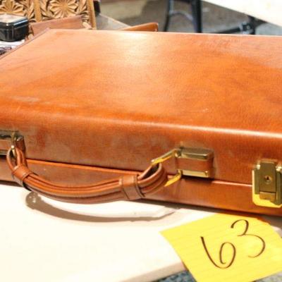 Lot 63 Genuine Vintage Leather Briefcase