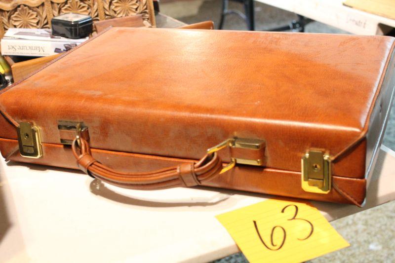 Lot 63 Genuine Vintage Leather Briefcase
