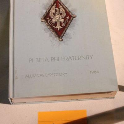 Lot 66 Pi Beta Phi Fraternity 1984 Book
