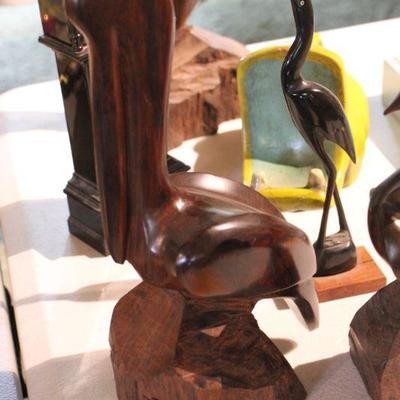 Lot 67 Hand Carved Wood Statues