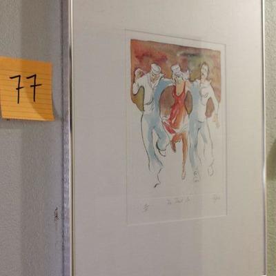 Lot 77 Signed Serigraph by Bill Papas