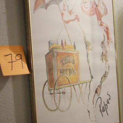 Lot 78 1986 Bill Papas Framed Poster
