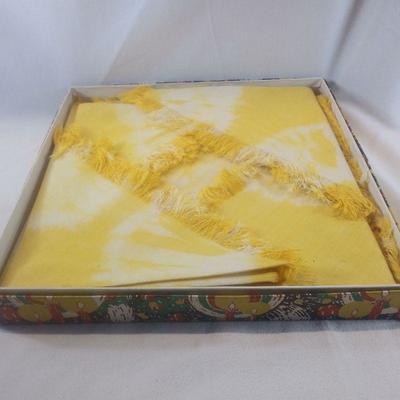 Vintage Card Table Cloth with Napkins